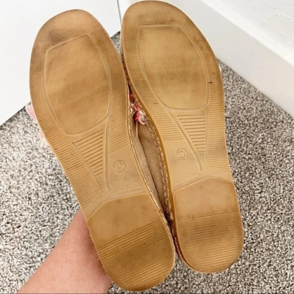 Suede Tassel Slip On Braided Espadrille Flats Boho Bohemian Vacation Spain 38